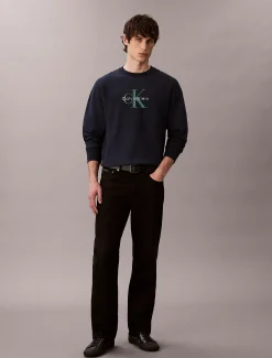 Premium badstof relaxed sweatshirt met monogram-logo