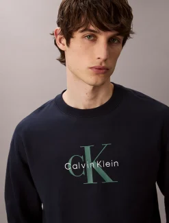 Premium badstof relaxed sweatshirt met monogram-logo
