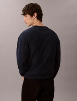 Premium badstof relaxed sweatshirt met monogram-logo