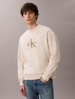 Premium badstof relaxed sweatshirt met monogram-logo