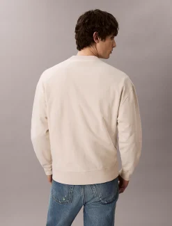 Premium badstof relaxed sweatshirt met monogram-logo