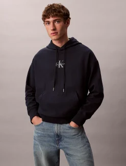 Premium fleece hoodie met monologo