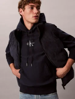 Premium fleece hoodie met monologo