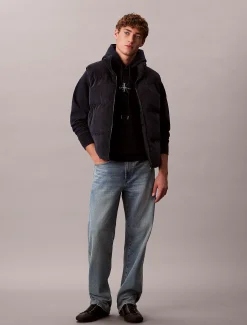 Premium fleece hoodie met monologo