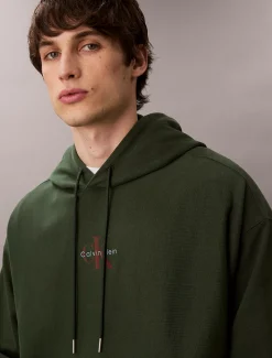 Premium fleece hoodie met monologo