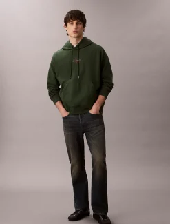 Premium fleece hoodie met monologo