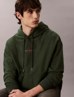 Premium fleece hoodie met monologo