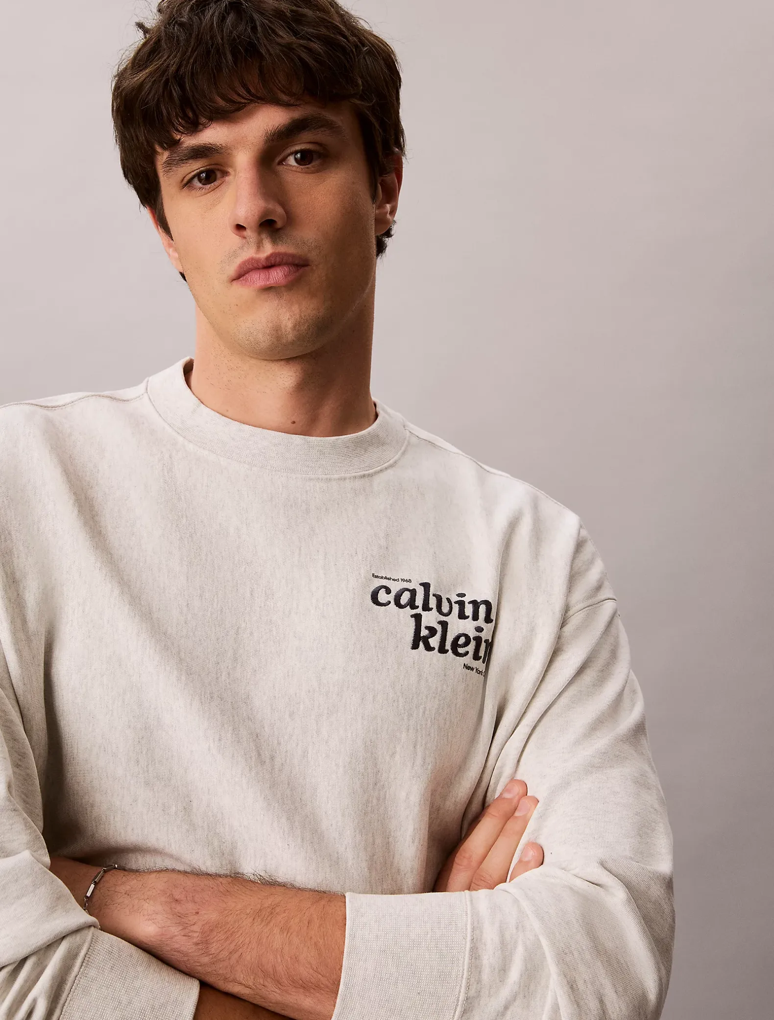 Premium sweatshirt met logo van badstofkatoen