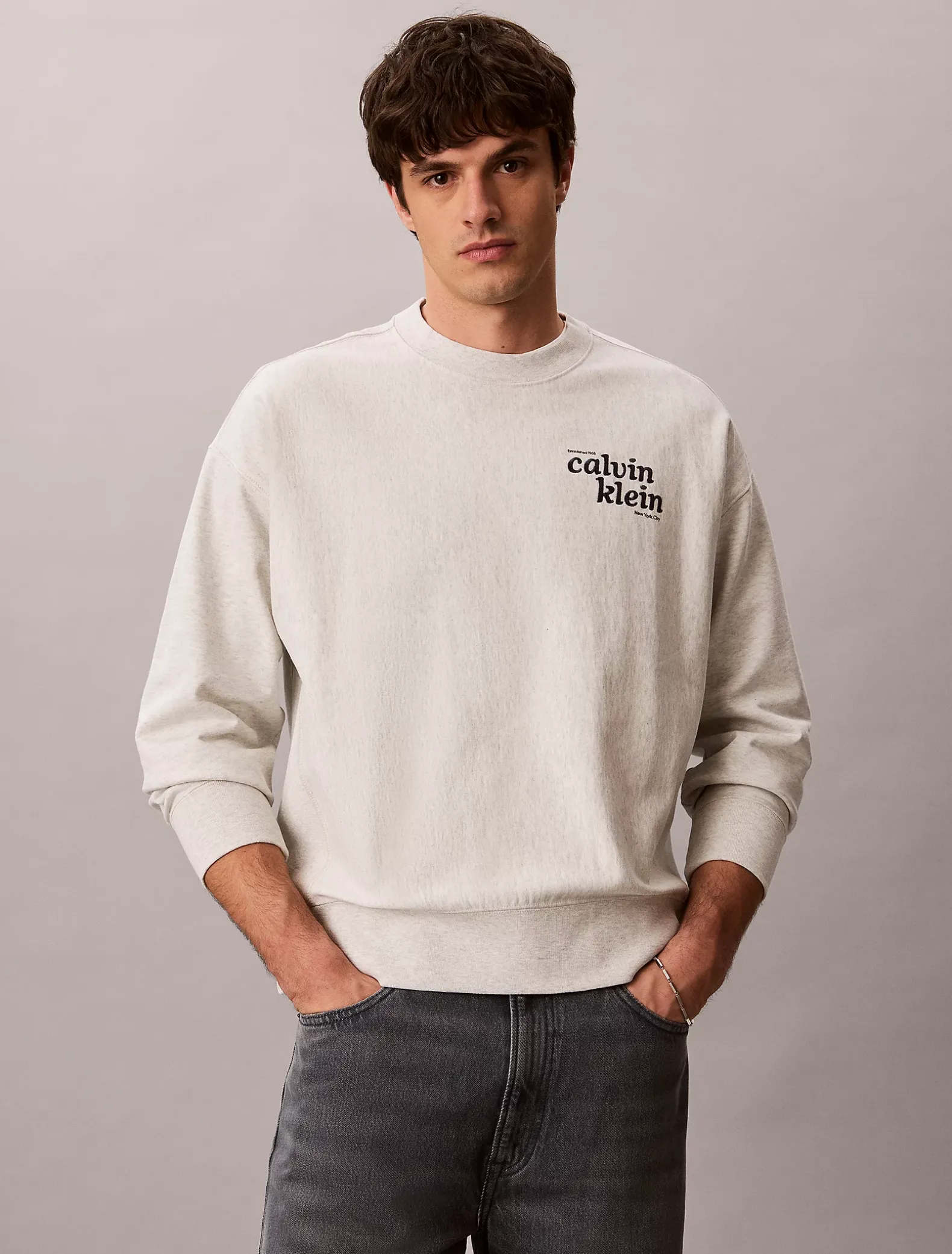 Premium sweatshirt met logo van badstofkatoen