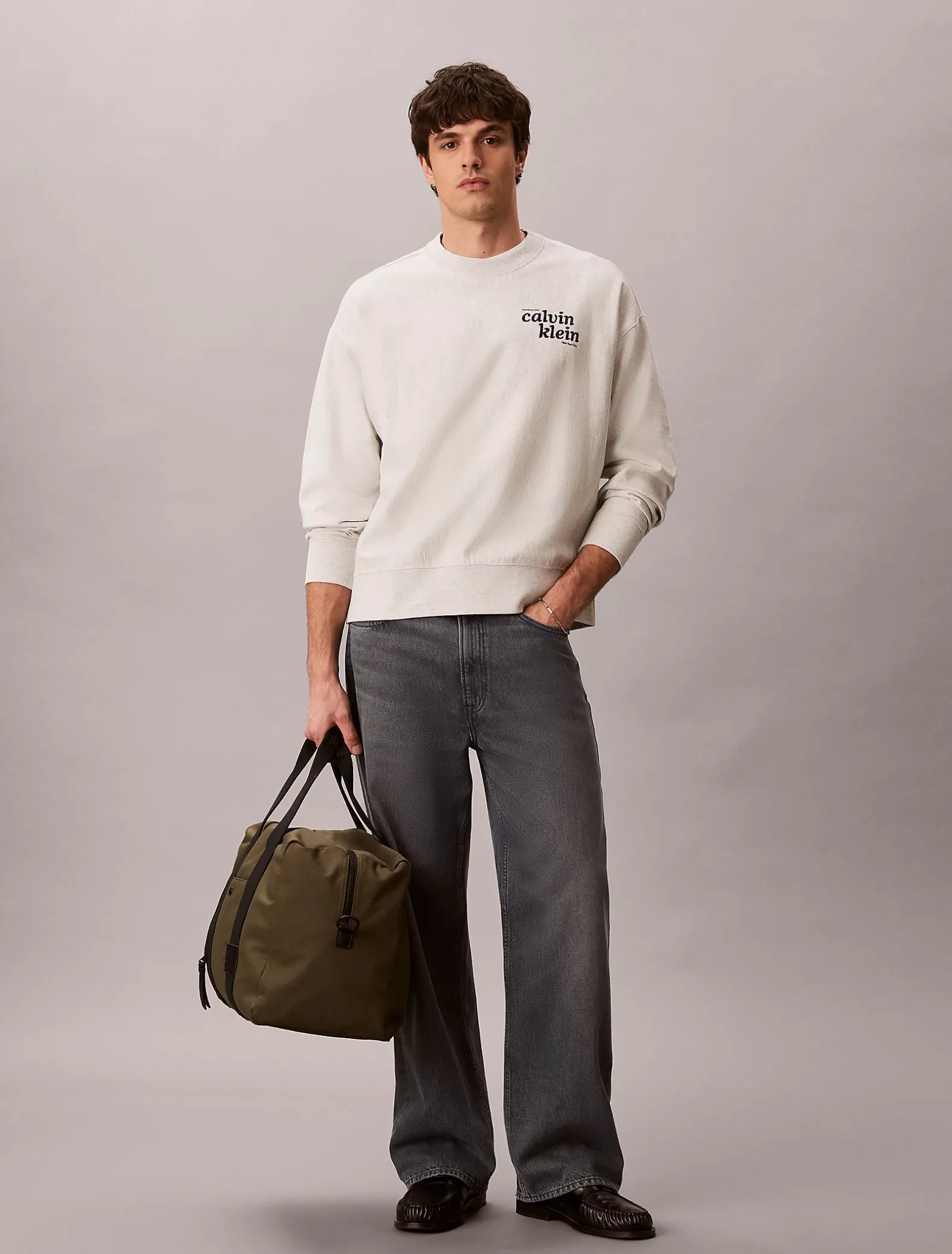 Premium sweatshirt met logo van badstofkatoen