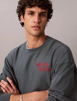 Premium sweatshirt met logo van badstofkatoen
