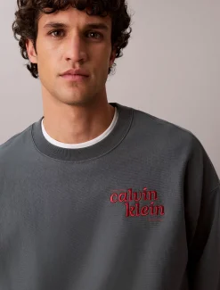 Premium sweatshirt met logo van badstofkatoen