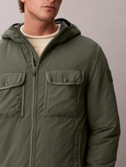 Pufferjack van gekreukt nylon