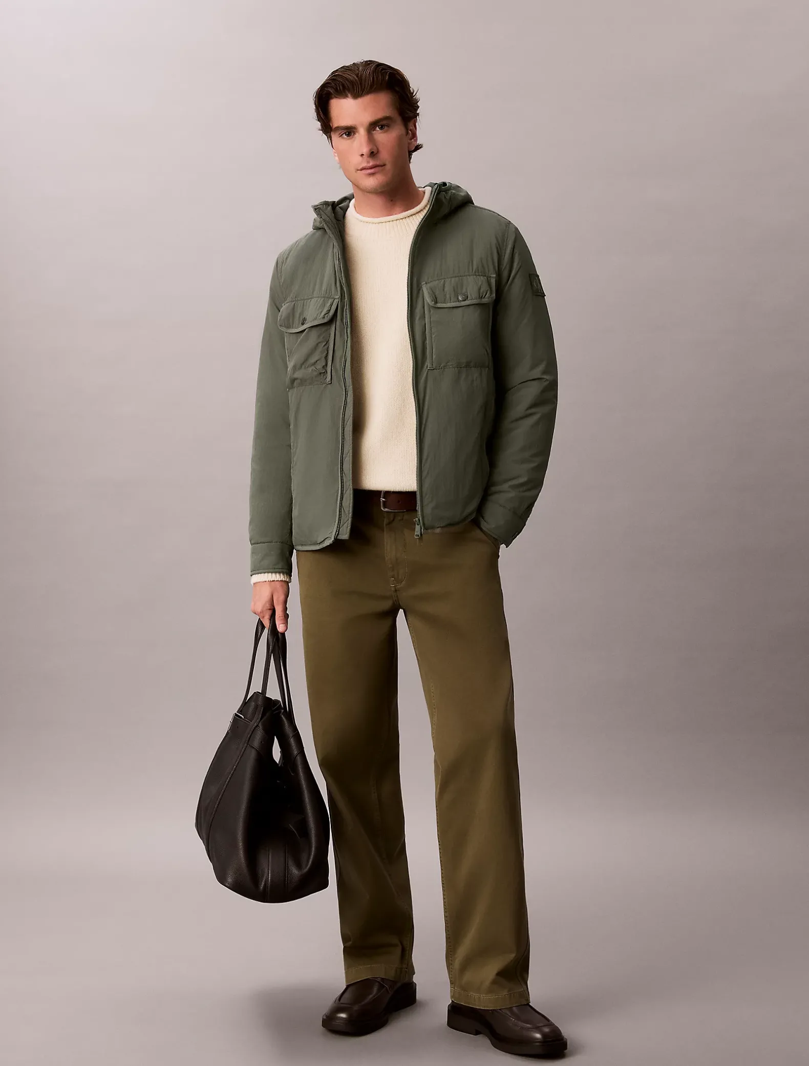 Pufferjack van gekreukt nylon