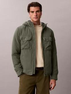 Pufferjack van gekreukt nylon