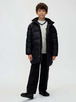 Puffer parkajas met capuchon voor kinderen