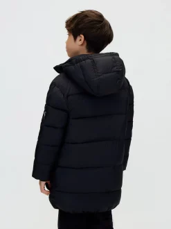 Puffer parkajas met capuchon voor kinderen
