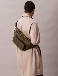 Puffer sling bag met monogram-logo