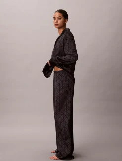 Pyjamabroek met print - Minimalist Satin