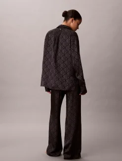 Pyjamabroek met print - Minimalist Satin