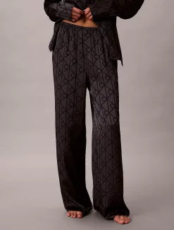 Pyjamabroek met print - Minimalist Satin