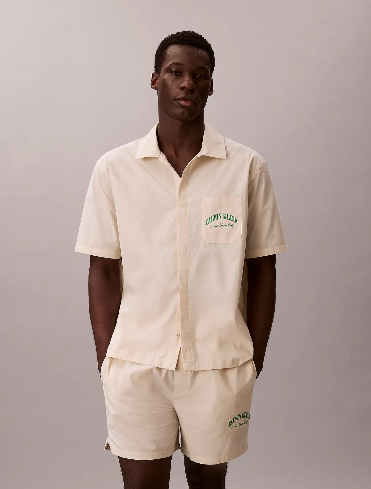 Pyjama top met logo - Heritage Cotton Poplin