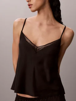 Pyjamatop met satijn en kant - Eternal Satin
