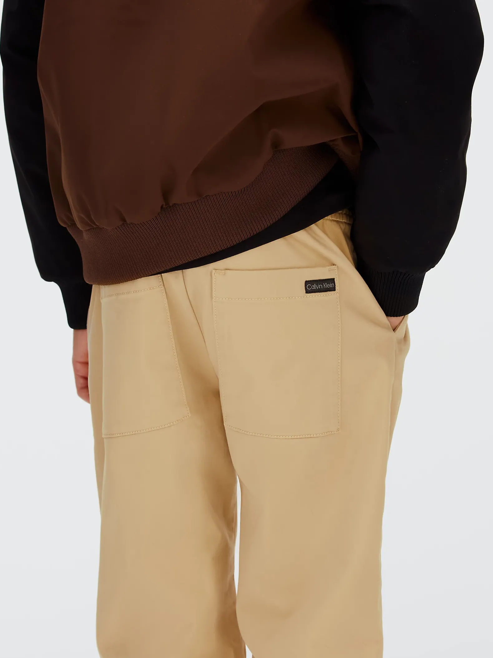 Rechte katoenen satinet broek