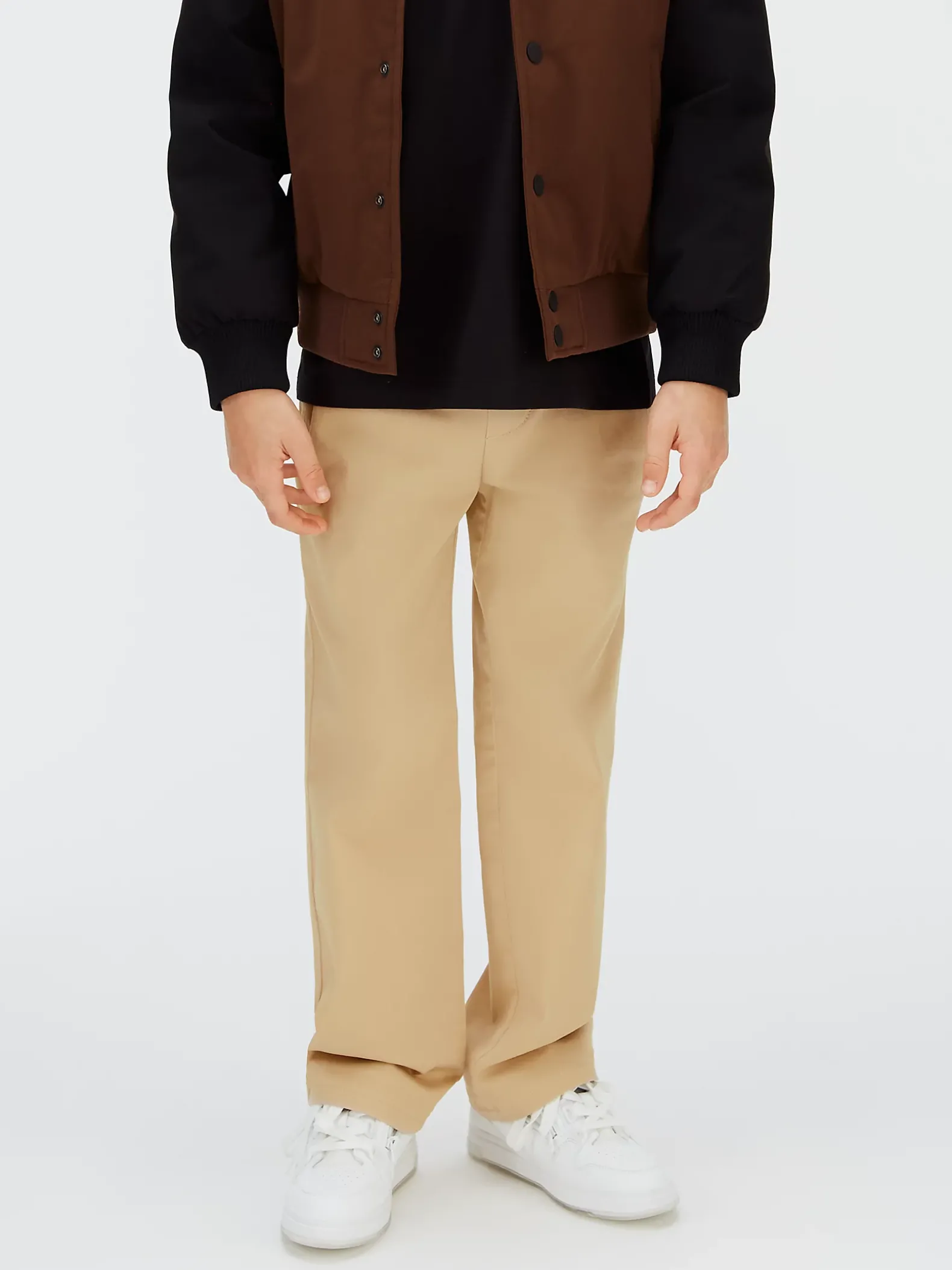 Rechte katoenen satinet broek