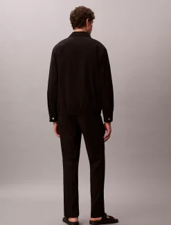 Rechte seersucker broek