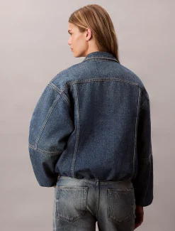 Relaxed denim bubble jack