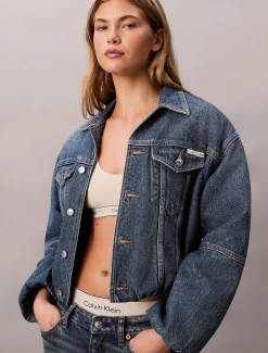 Relaxed denim bubble jack