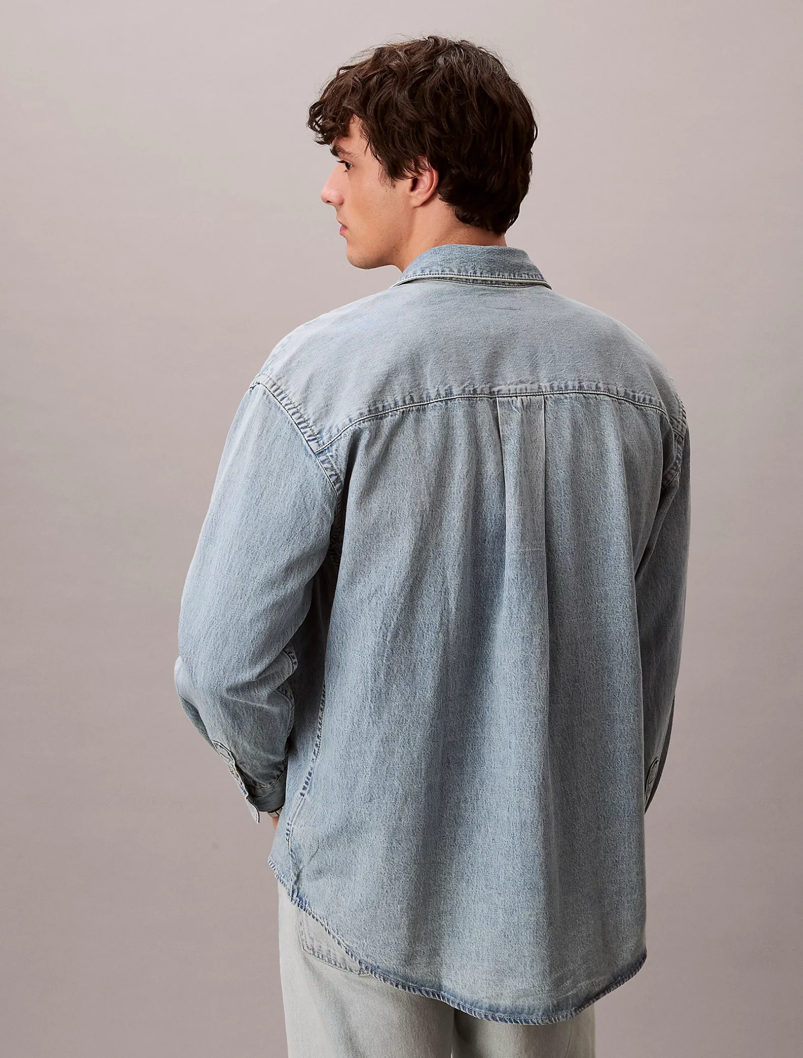 Relaxed denim overhemd