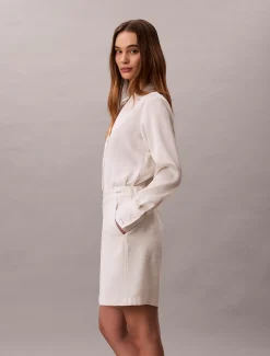 Relaxed gebreide korte broek met textuur