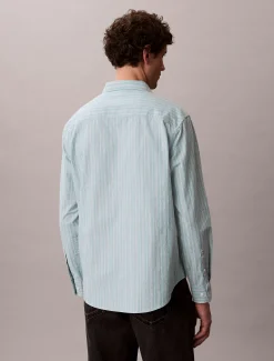 Relaxed gestreept button-down overhemd