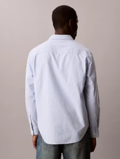 Relaxed gestreept button-down overhemd