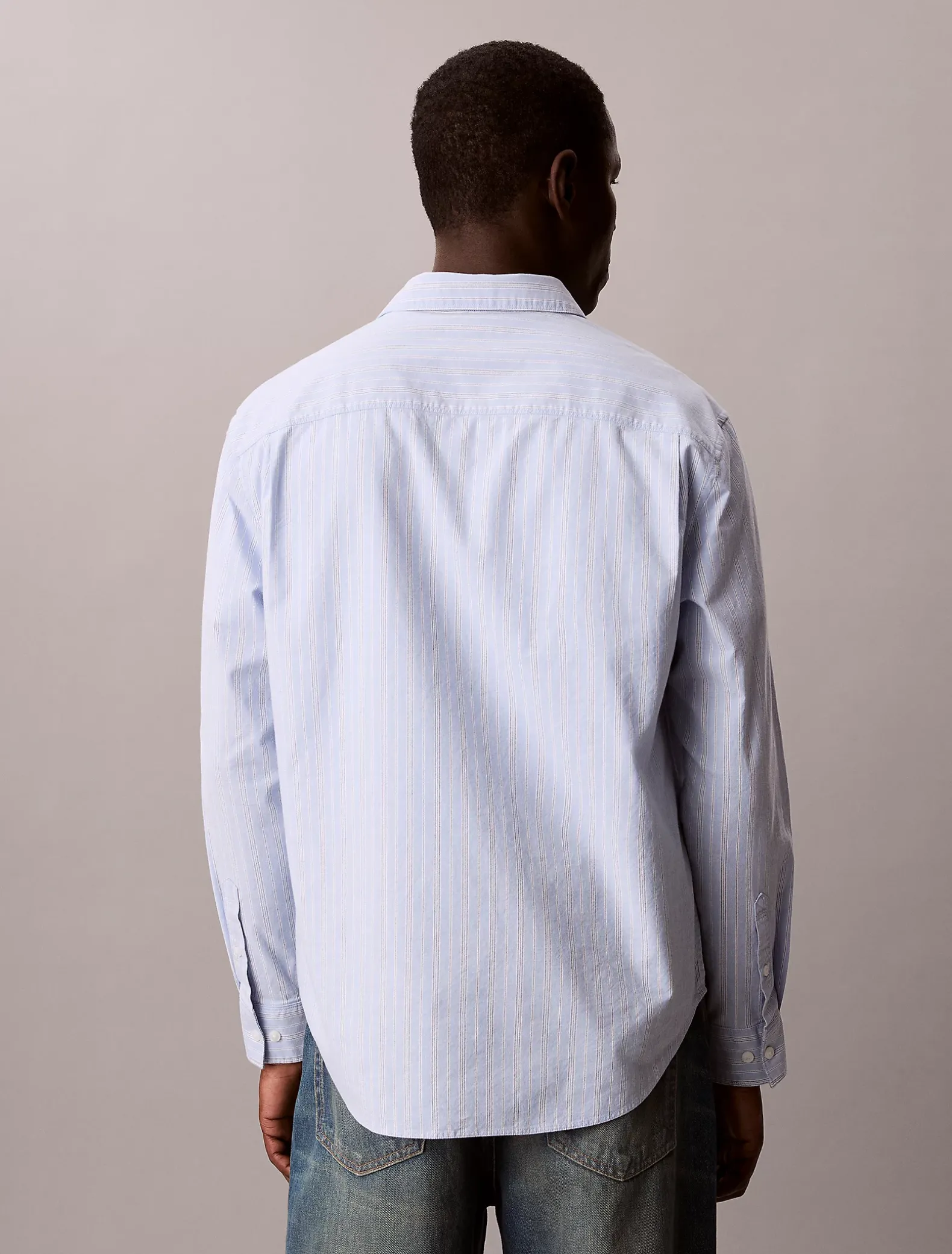 Relaxed gestreept button-down overhemd