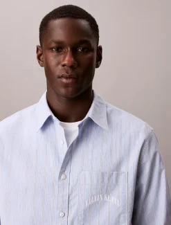 Relaxed gestreept button-down overhemd