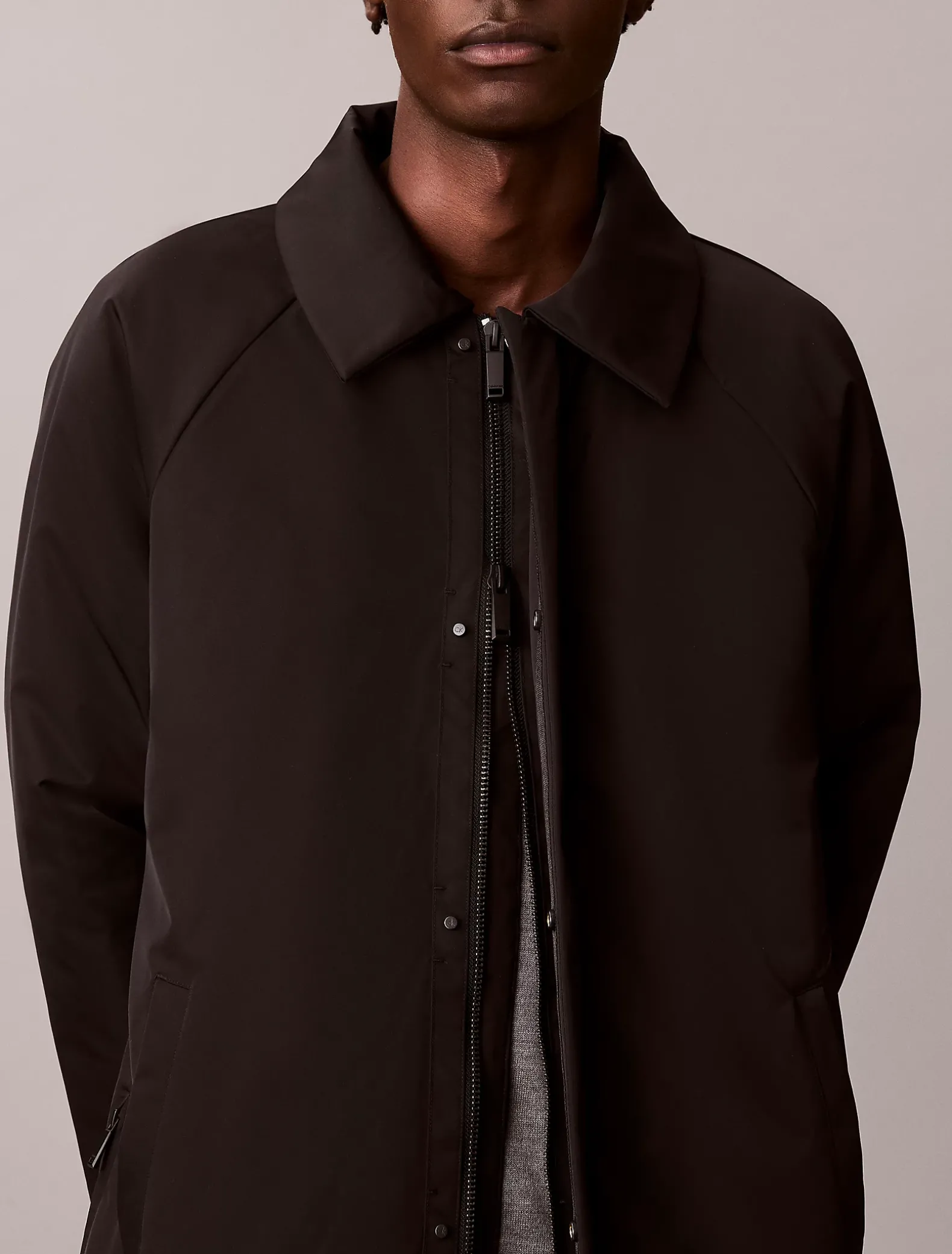 Relaxed gewatteerde car coat