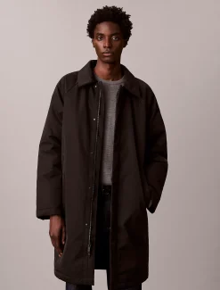 Relaxed gewatteerde car coat