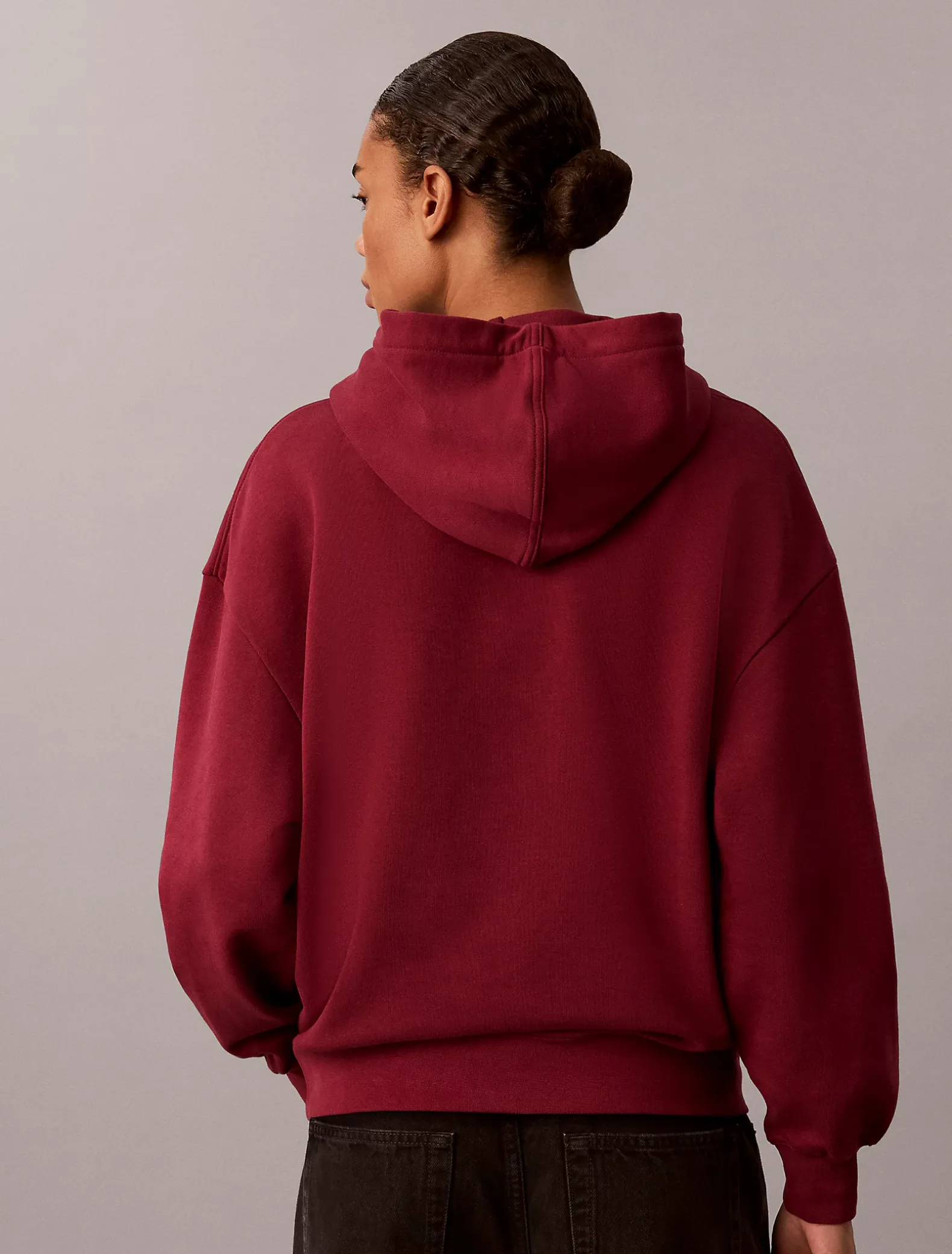 Relaxed geweven monologo hoodie