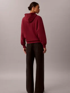 Relaxed geweven monologo hoodie
