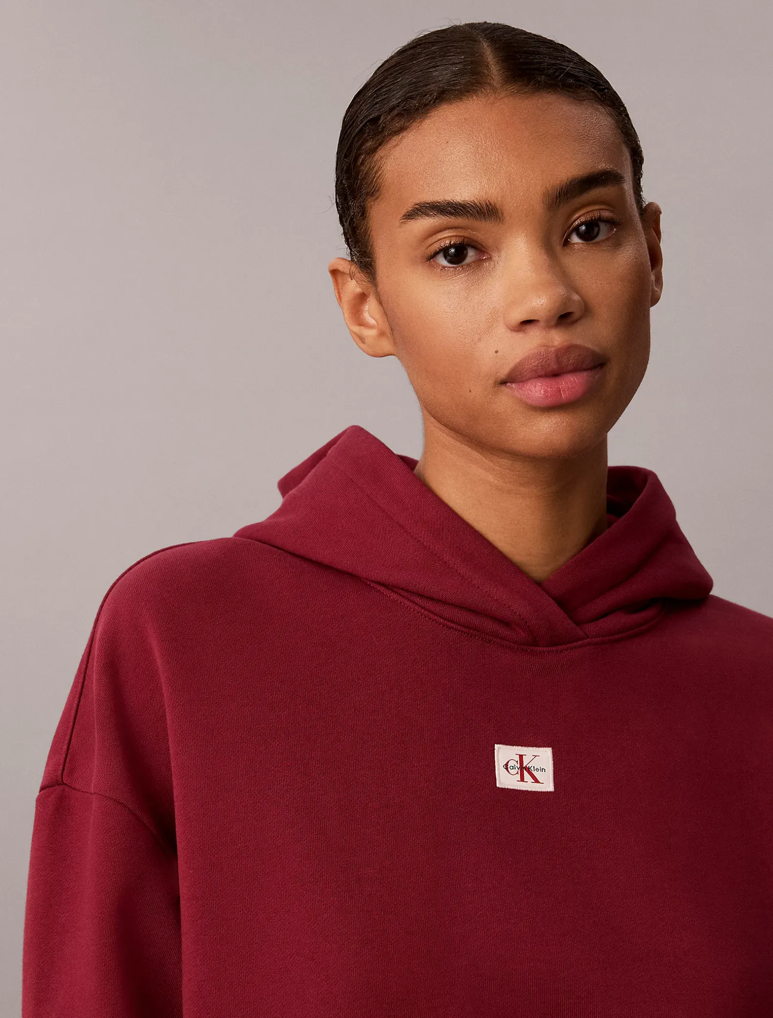 Relaxed geweven monologo hoodie