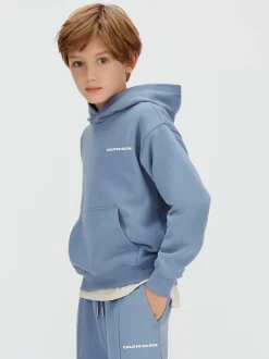 Relaxed hoodie met logo en rugprint