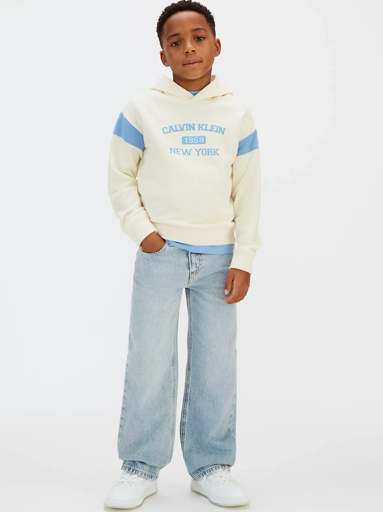 Relaxed hoodie met varsity logo