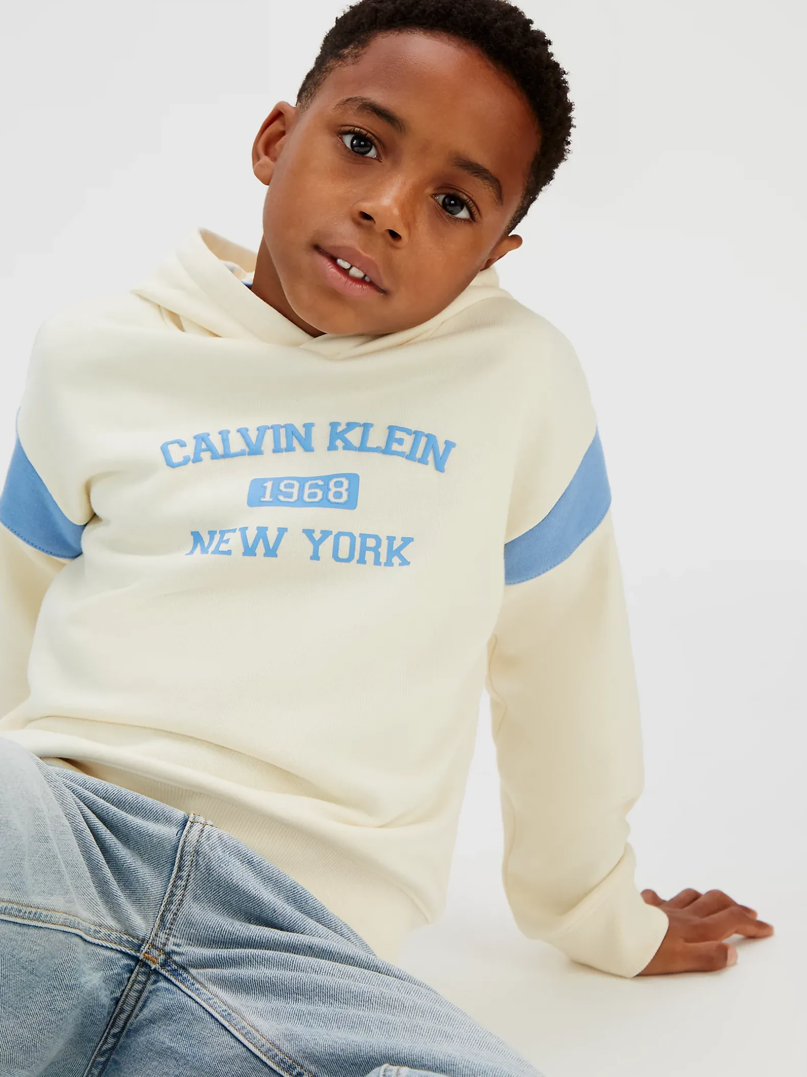 Relaxed hoodie met varsity logo