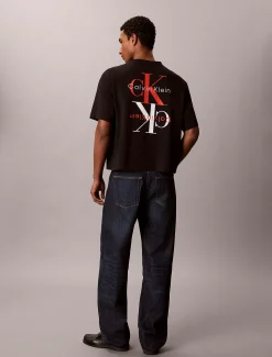 Relaxed jaren 90 T-shirt met monologo
