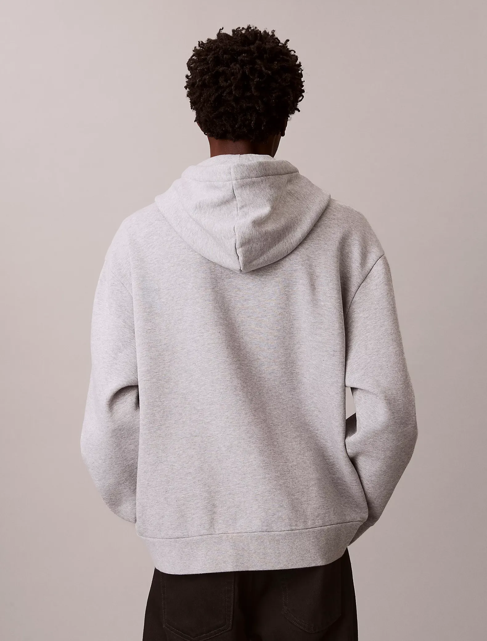 Relaxed Kate Moss-hoodie van gewassen fleece met grafisch logo