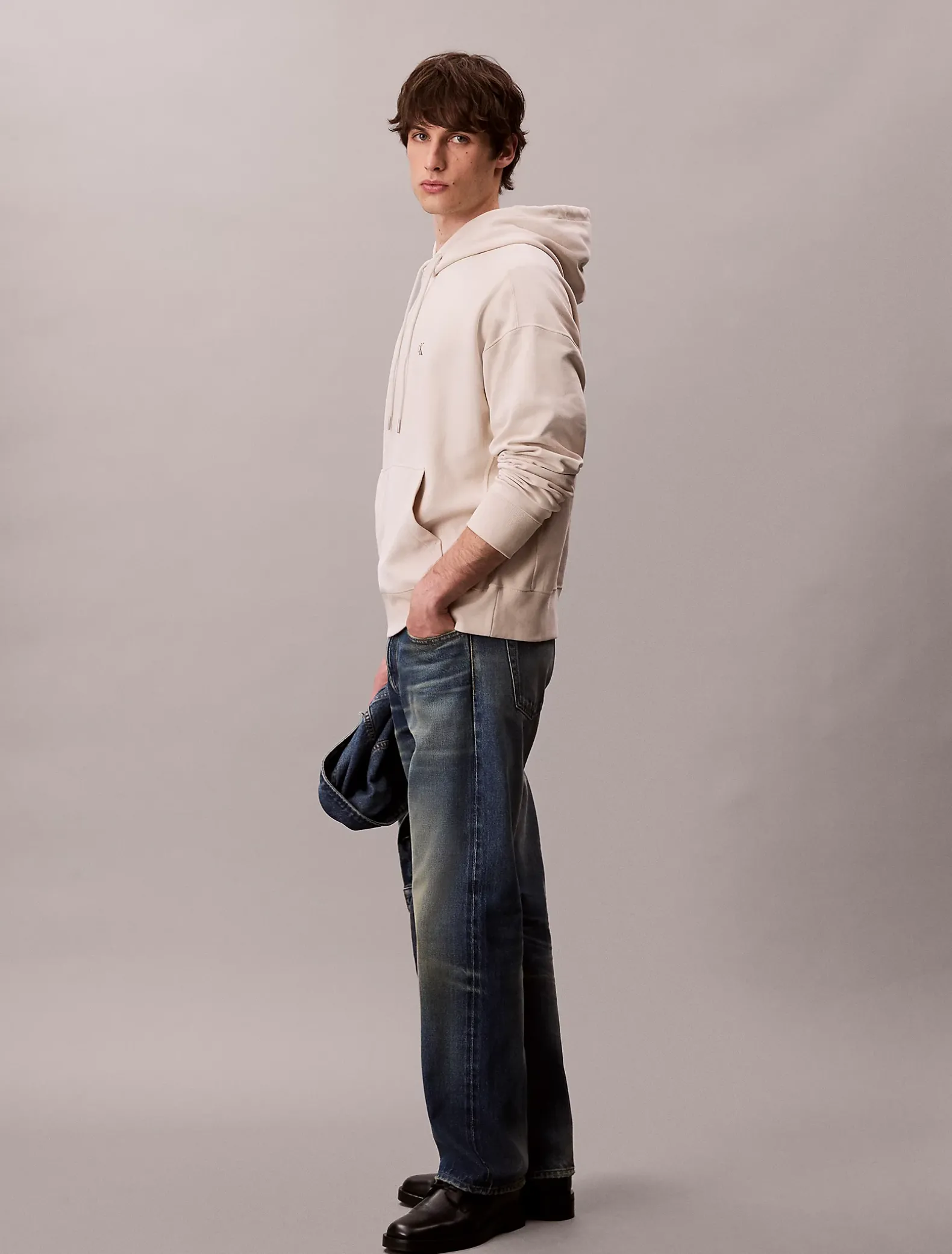 Relaxed monogram hoodie