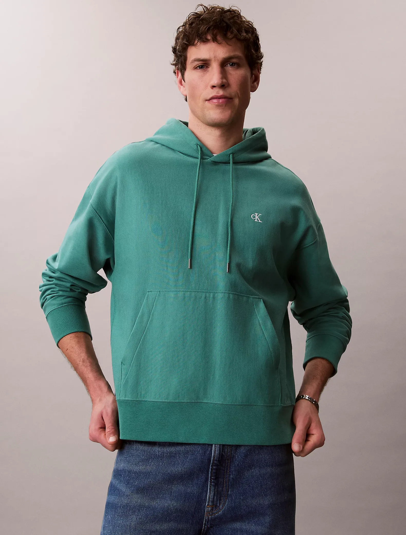 Relaxed monogram hoodie